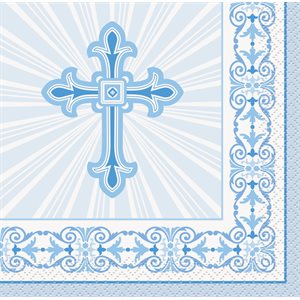16 serviettes à breuvage croix bleue