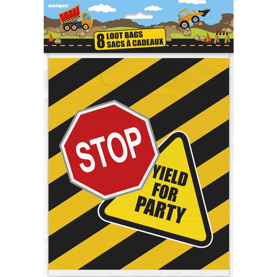 Construction loot bags 8pcs