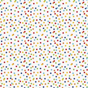 Rouleau de papier d’emballage 30pox5pi pois arc-en-ciel