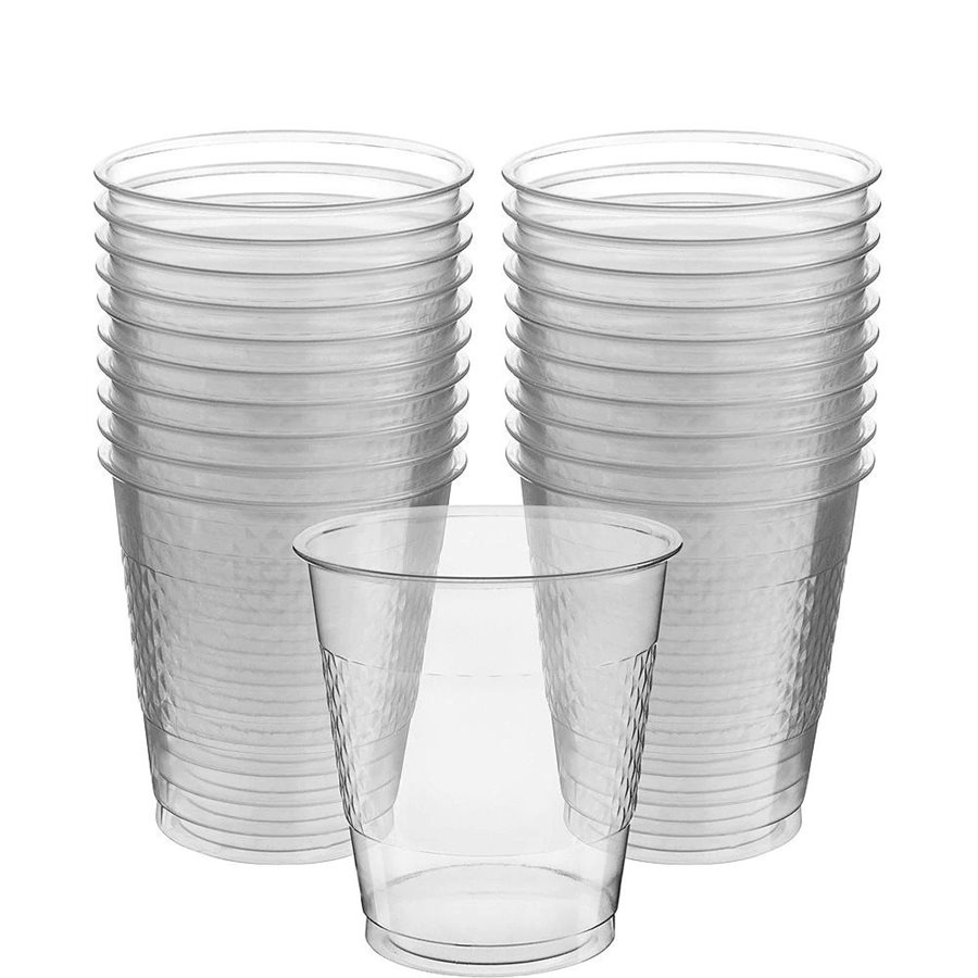 Clear plastic cups 12oz 20pcs