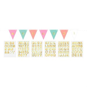 Bannière de 24 fanions personnalisable pastel