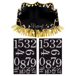 Couronne avec frange ajouter-l'âge Célébration Scintillante