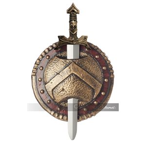 Bouclier 12po et épée de combat spartiate