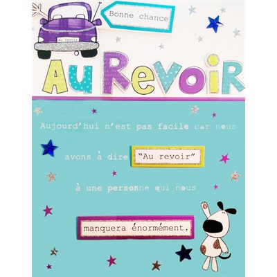 Geante Carte De Souhait Bonne Chance Au Revoir