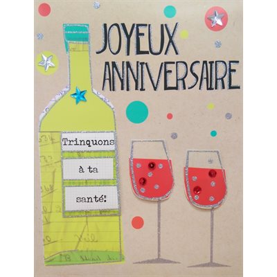Geante Carte De Souhait Joyeux Anniversaire Trinquons A Ta Sante Geante Carte De Souhait Joyeux Anniversaire Trinquons A Ta Sante