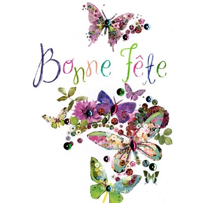 Giant Greeting Card Butterflies Bonne Fete Giant Greeting Card Butterflies Bonne Fete