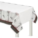 Spider & web bloody plastic table cover 54x102in