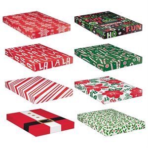 Asst christmas foldable gift boxes 8pcs