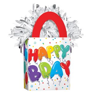 Pesée "happy birthday" ballons colorés