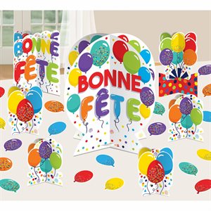 Ensemble de décorations pour table 27mcx bonne fête ballons multicolores