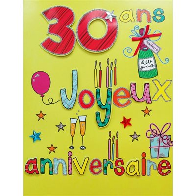 Giant Greeting Card 30 Ans Joyeux Anniversaire Giant Greeting Card 30 Ans Joyeux Anniversaire