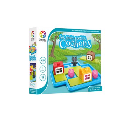 Jeu de réflexion français les trois petits cochons deluxe Smart Games Jeu de réflexion français les trois petits cochons deluxe Smart Games