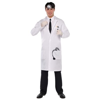 Costume de sarrau blanc médecin adulte STD