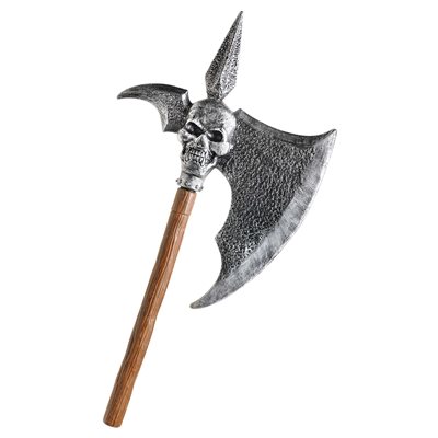 Spiked skull axe 30in