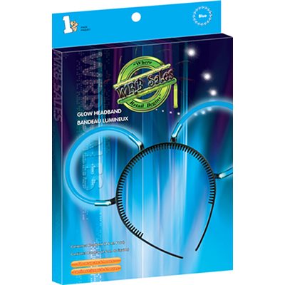 Asst coloured glow stick mouse ears headband