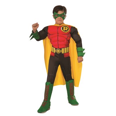 Costume de Robin DC Comics deluxe enfant Moyen Costume de Robin DC Comics deluxe enfant Moyen